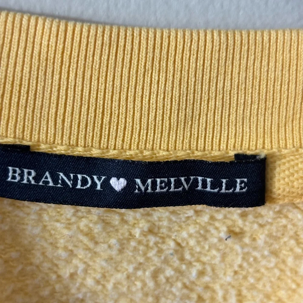Brandy Melville Crewneck Honey Pullover Sweatshirt in Yellow - Picture 4 of 5